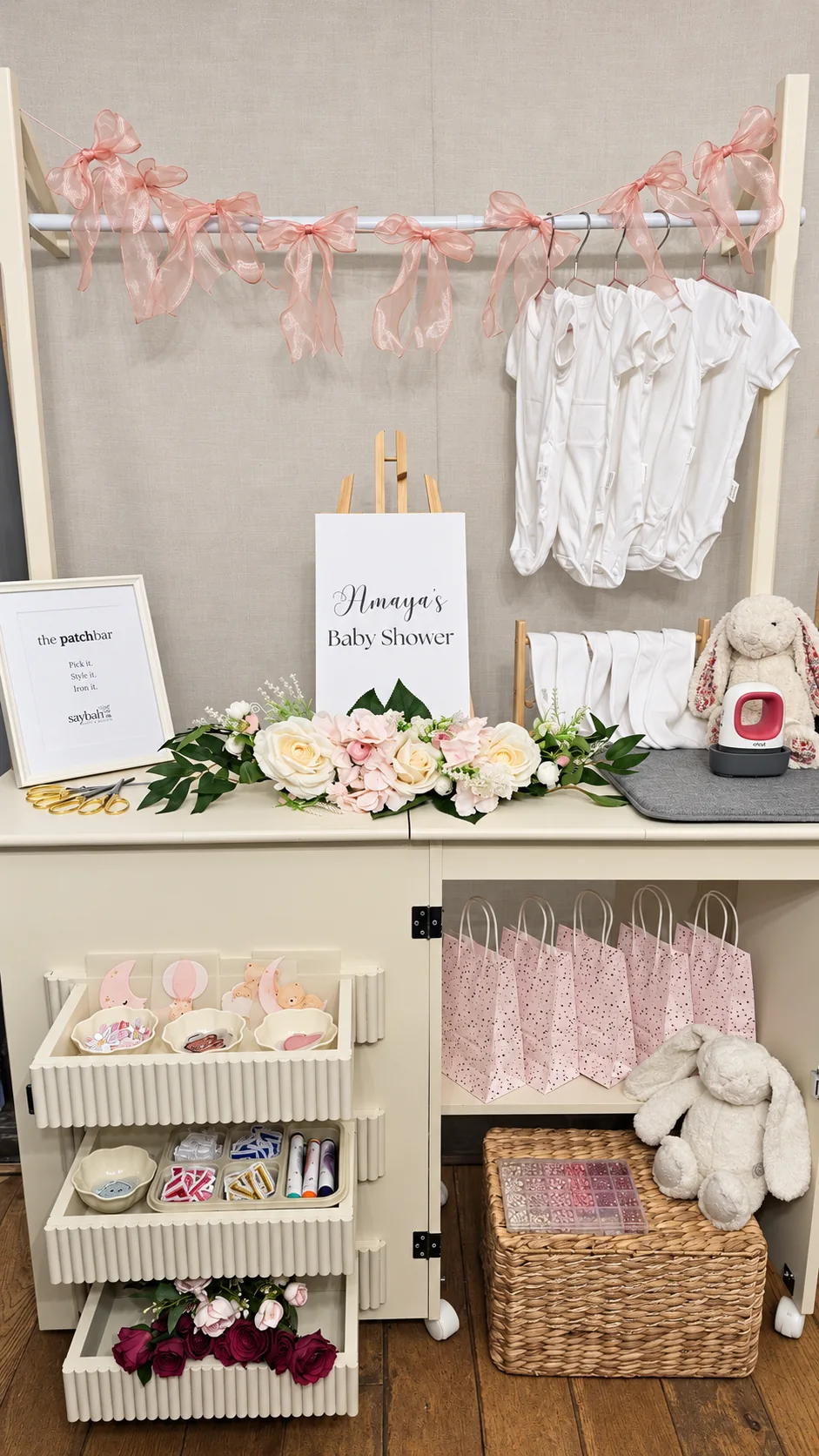 Saybah Patch Bar baby-shower setup
